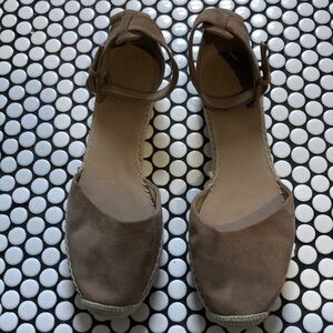 Suede neutral espadrilles Nordstrom